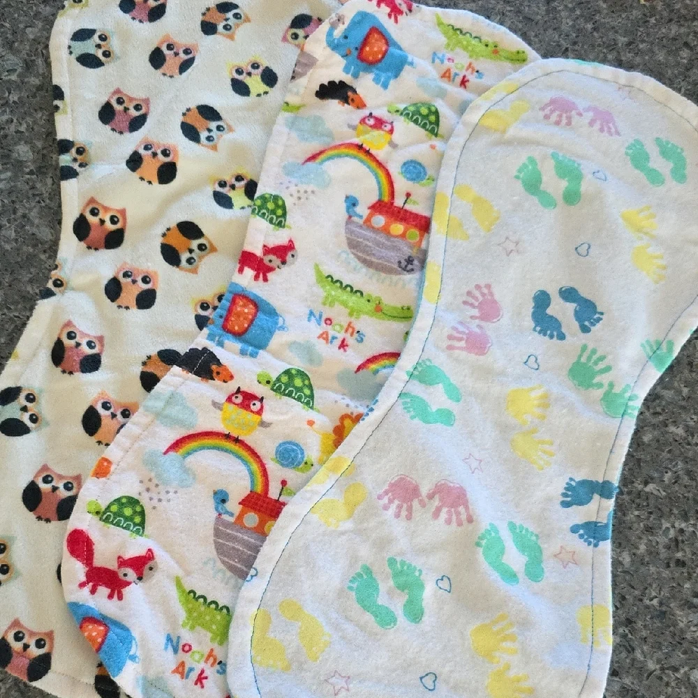 Colorful Kids Burp Cloth Set